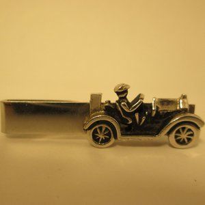 Swank men tie clip vintage/car design